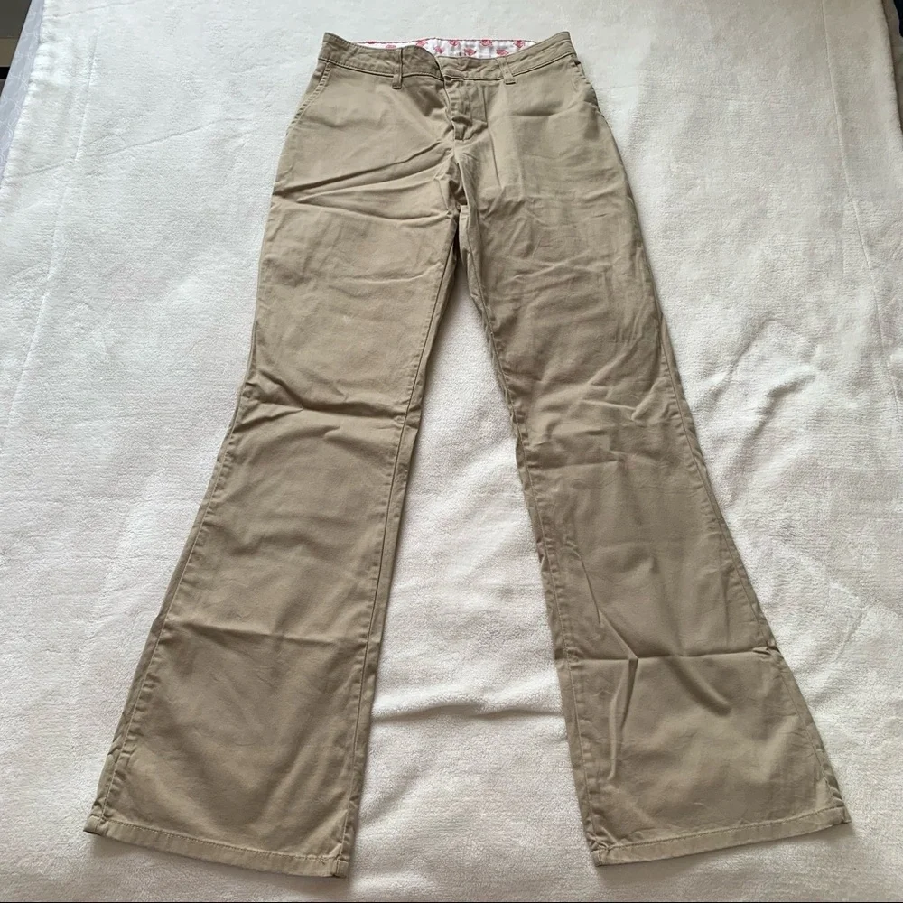 3/$30 Dickies Khaki Flare Pants - Picture 1 of 3